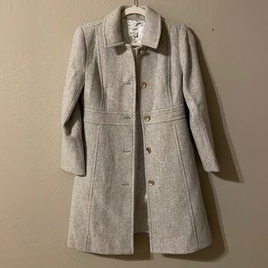 J.Crew lady day coat light gray NWT